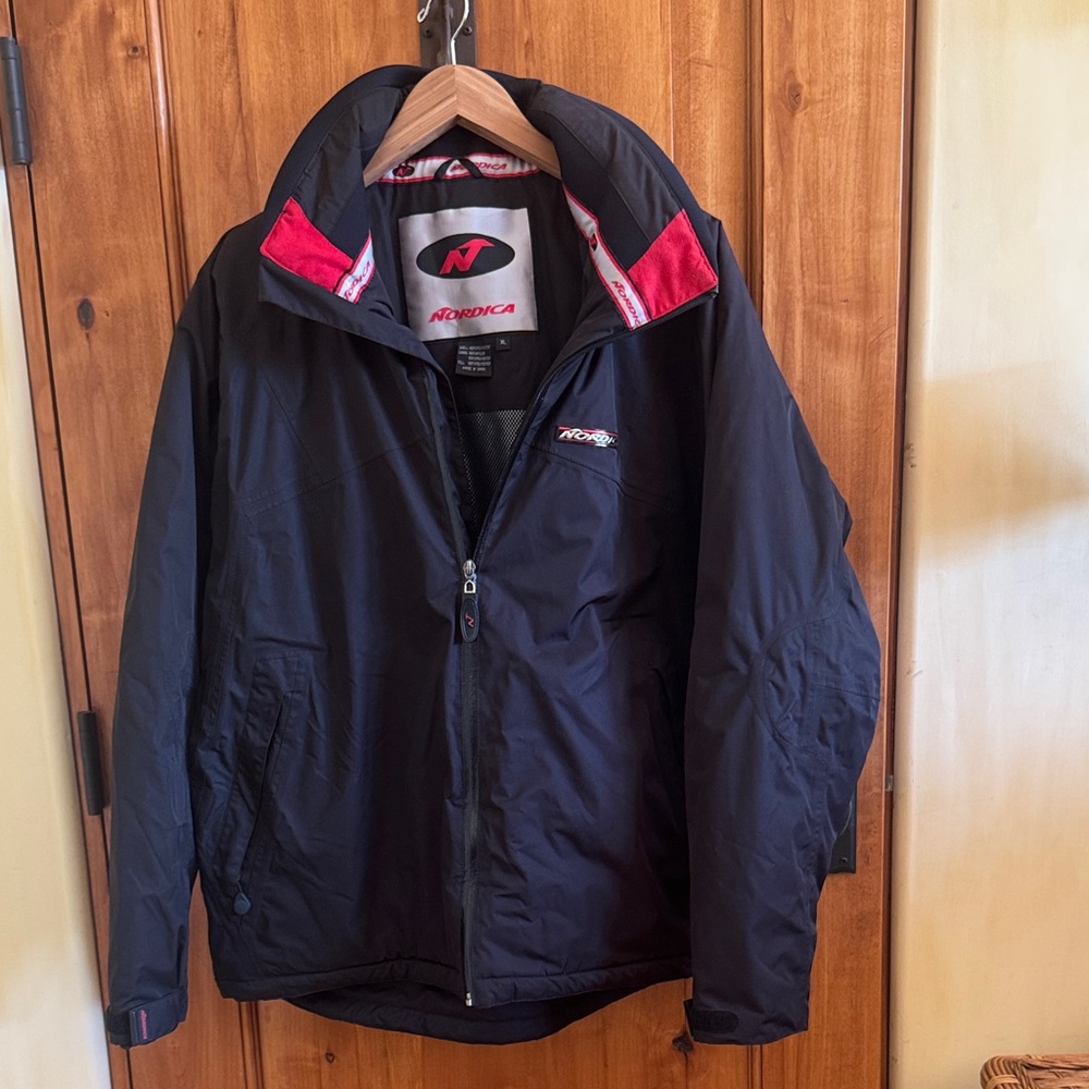 Nordica Men's Black and Red Ski Jacket